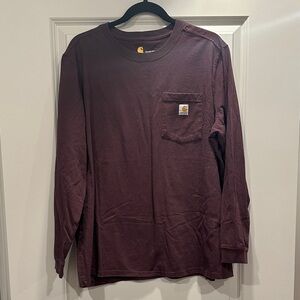 Carhartt Burgundy Long Sleeve Tee